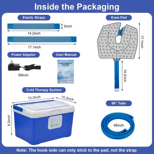 Programable Cold Therapy Machine, Large 13-Quart Ice Therapy Machine for Knee After Surgery, Quiet Pump Cryotherapy - Strong Adjustable Ice Packs for Pains Relief, Post Surgery Sports Injuries