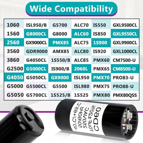 19988A Start Capacitor Compatible wit Genie 1/2HP Openers – 70 MFD 220V Garage Door Opener Starting Capacitor Replacement (Compatible with Genie 19988 & X-19988-A, Not for Running Capacitors, 60Hz AC)