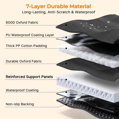 URPOWER Hard Bottom Dog Car Seat Cover, Back Seat Extender for Cars & SUVs