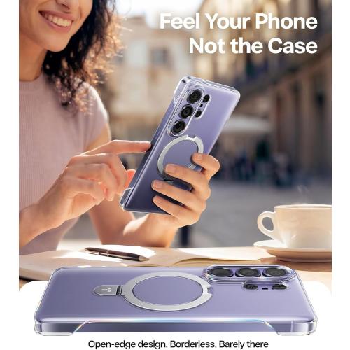 TORRAS Slim for Samsung Galaxy S26  Plus Case Clear with Magnetic Stand