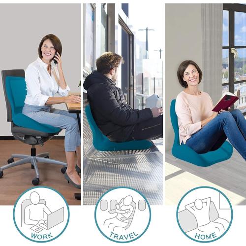 Memory Foam Seat Cushion and Lumbar Support Pillow Set - Orthopedic Coccyx Pad for Office Chair, Car, Truck - Ergonomic Pain Relief for Back, Tailbone, Sciatica - Ideal for Wheelchair and Home Use
