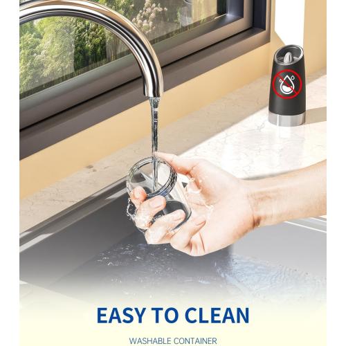 CIRCLE JOY Gravity Electric Salt and Pepper Grinder Set Automatic Salt and Pepper Grinder Set with LED Light, Battery Operated, Adjustable Coarseness, Large Capacity, for Home Kitchen BBQ