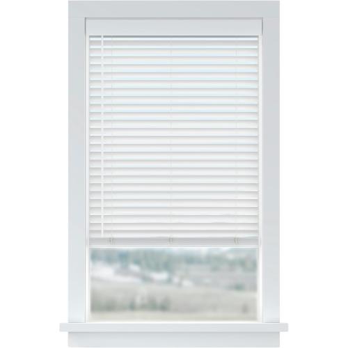 LEVOLOR Basics Cordless Light Filtering Faux Wood Blinds, Easy to Install 2” Blinds for Windows, Timeless Look, Fits up to 30” Width and 64” Length, Home Solution for Any Space or Room