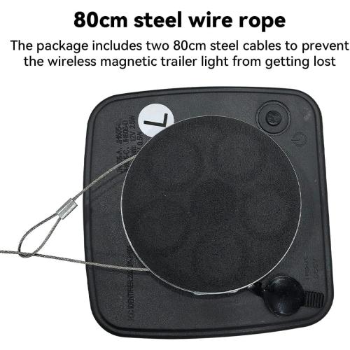 Wireless Trailer Lights Magnetic, Upgrade Rechargeable Wireless Trailer Tow Lights LED Kit, IP65 Waterproof, 10-Hour Battery Life, 100 FT Signal Synchronization for Towing Truck Camper RV Boat