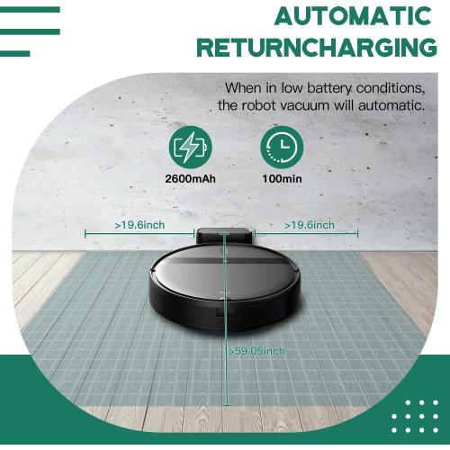 Robot Vacuum and Mop Combo, App/Alexa Control, Smart Robot Vacuum Cleaner, Ultra-Thin, Automatic Recharge Robotic Vacuum Cleaner for Pet Hair/Carpet/Hard Floor