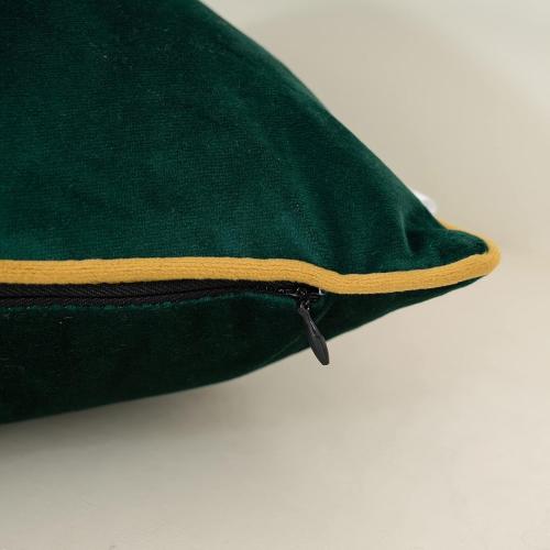 Yangest Green Throw Pillow Cover Velvet Cushion Cover Branches Rectangular Pillowcase for Sofa Couch Bedroom Living Room, 12x20 Inch