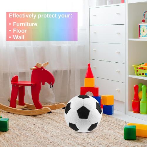 Libima 2 Pcs Soft Indoor Soccer Ball with Pump Felt Official Size 4 Soccer Ball Christmas Sport Fun Gifts for Silent Dribble Training Home Outdoor Yard