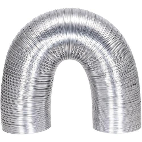 ArmorFlex Dryer Vent, Flexible Aluminum Duct with Clamps, Semi-Rigid