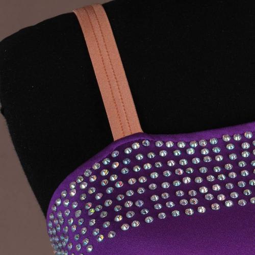 SizeM/L Latin Dance Dresses Women's Performance Spandex Tassel Crystals Rhinestones Sleeveless Dress