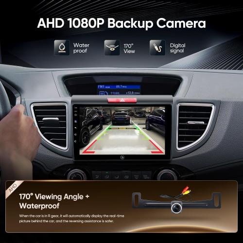 9'' Car Stereo Radio Upgrade for Honda CR-V2012 2013 2014 2015 2016 with Android12/5G WiFi/Wireless CarPlay/Android Auto/Touch Screen/GPS Navigation/Bluetooth/FM/RDS/HD Backup Camera