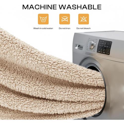 1 Pack 3 Calming Blankets Fluffy Premium Fleece Pet Blanket Soft Sherpa Throw for Dog Puppy Cat Beige Large (41 x31'')