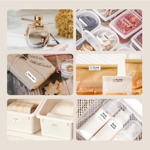 NIIMBOT Labels, 2 Rolls Refill Thermal Label for Label Maker B1/B21/B21Pro/B3S/B31/K3, Waterproof, Oil-Proof and Tear-Proof Sticker Labels, 1.57'' x 0.6''x2(40x15mmx2) Clear