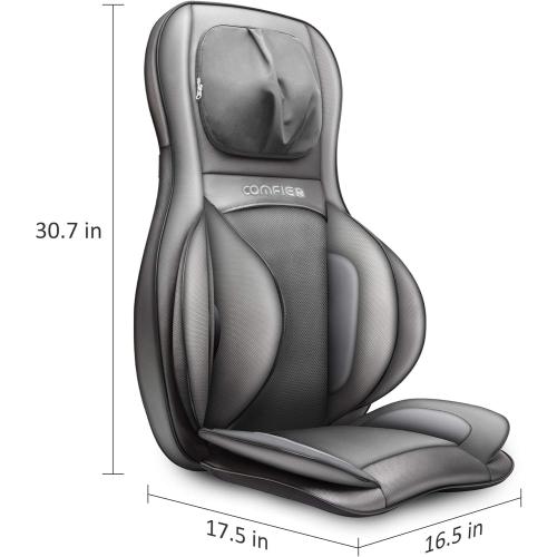 COMFIER Massager Chair with Heat, Shiatsu Neck Back Massager Portable with Compress & Rolling,Massage Chair Pad for Full Back,for Dad Mom Women Men