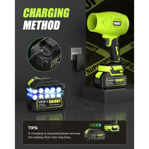 Leaf Blower Cordless with Battery and Charger, 980,000 RPM, Extended Nozzle, Lightweight Handheld Design,Blower for Lawn Care,Birthday Gifts for Men Dad Husband(Moss Green)