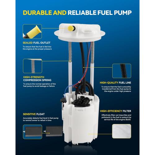 PHILTOP FG1439 Electric Fuel Pump Module Assembly, Compatible with Ram 1500 2013 V6 3.6L / V8 4.7L / 5.7L, 2015–2017 V6 3.6L / V8 5.7L, Replaces SP7223M, E7270M, FG1354, EFG1439, P77018M