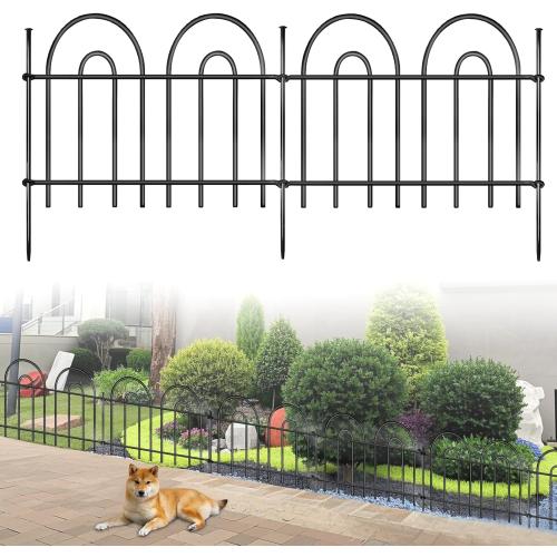 45ft X 13in Animal Barrier Fence, 32 Panels No Dig Fence for Dogs Rabbit, Anti Digging Defense Barrier Garden Edging Border, Rustproof Metal Arched Decorative Garden Fencing for Outdoor, Yard, Lawn