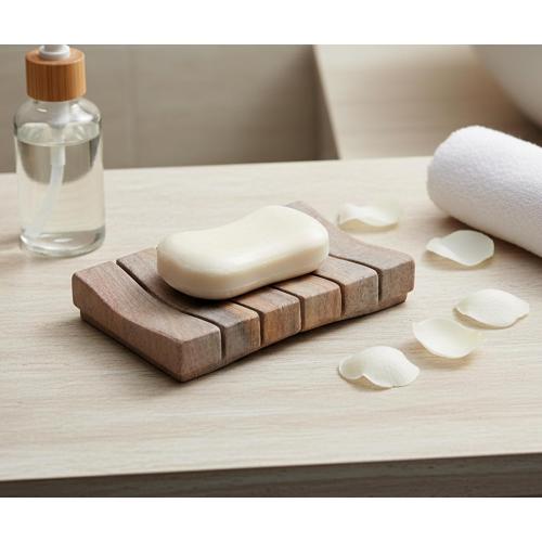 Natural Water Absorbent & Rigged Soap Dish Soap Holder Made of Natural Stone - Unique Bath Bathroom Accessories (Vertically Ridged)