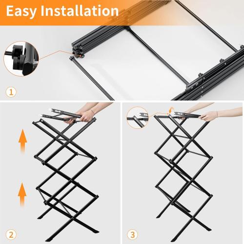 Black 40x28.8x14.2 Clothes Drying Rack Household Indoor, Foldable Drying Rack Clothing for Laundry - 40 x 28.8 x 14.2, Space Saving Indoor&Outdoor, Black-1pack