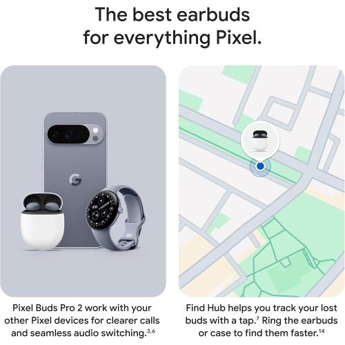Google Pixel Buds Pro 2 - Wireless Bluetooth Earbuds with Pro-Level Active Noise Cancellation - Built for Gemini AI Assistant - Moonstone