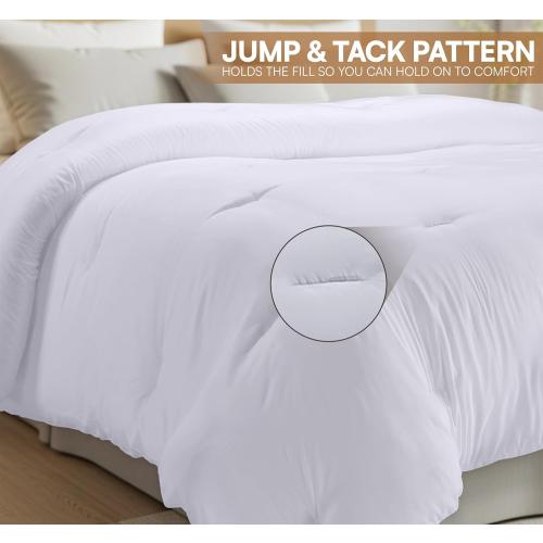 Utopia Bedding Comforters Twin Size, All Season Duvet Insert, Down Alternative Twin Comforter with Corner Tabs, Machine Washable Bed Comforter 64 x 88 Inches (White)