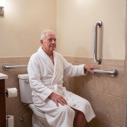Grab Bars for Shower 24 Inch Bathroom Safety Bars for Seniors | 1.25'' Diameter; Heavy Duty 304 Stainless Steel; Non-Slip Knurled Grip; Brushed Nickel Metal; Wall Mounted; 500lbs Capacity