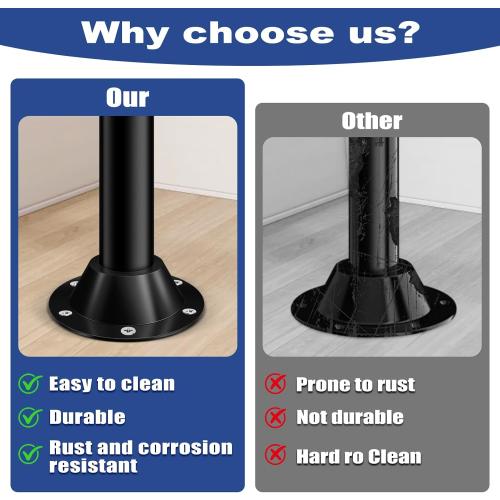 27 RV Table Legs & Base Kit - Heavy Duty Aluminum, Fits Travel Trailers, Campers, Caravans - Tool-Free Height Adjustment, Rust-Proof, Easy Install (2 Legs   4 Brackets) 27inch