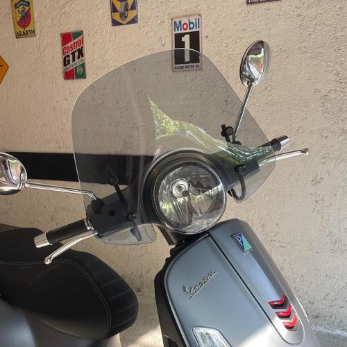 Scooter Bikes Windscreen for Piaggio Primavera 150 GTS 250 300 2017 2018 2019 Round Headlight Front Fairing Windshield Wind Deflector Visor GTS250 GTS300 (Light Smoke)