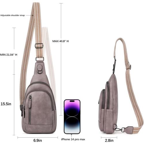 CLUCI Crossbody Bags for Women Men,Leather Sling Bag Cross Body Backpack for Woman Gifts for Women Birthday Unique