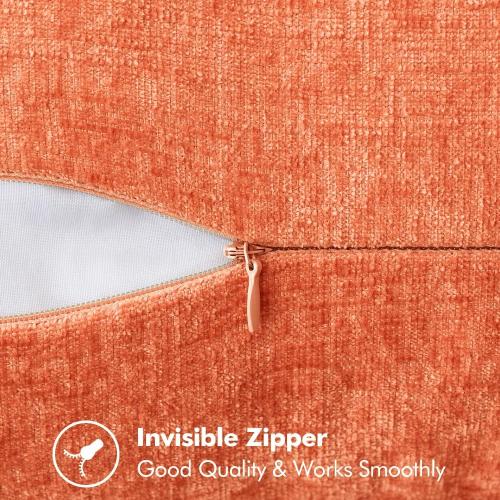 MIULEE Pack of 2 Couch Throw Pillow Covers 18x18 Inch Coral Red