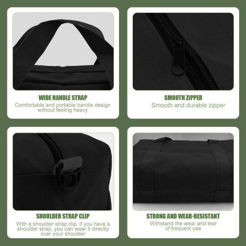 Small Tool Bag,Close Top Wide Mouth Tool Organizer Bag,Large Capacity Tool Bags for Men,Canvas Tool Storage Bag for Storage Handbag for Screwdrivers,Wrench,Pliers Hand Tools (black, 20 Inch)