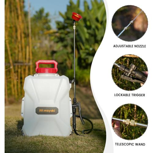 3Gallon Lawn Garden Sprayer Compatible with Milwaukee 18V Battery(Tool Only), Backpack Pump Sprayer, Translucent Water Tank, Adjustable Pressure, for Spraying Plants, Watering, Weeds, Cleaning