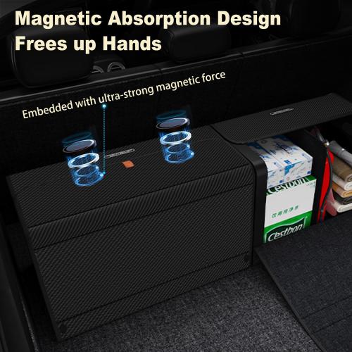 GMQ Car Trunk Organizer for SUV,Car Organizers and Storage with Collapsible Storage, Large Capacity for SUV, Truck, MPV (Carbon Black)