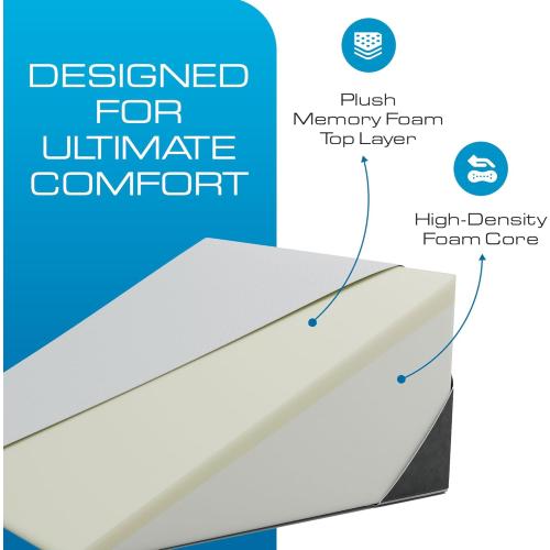 Kolbs Bed Wedge Pillow for Sleep Apnea, Sleeping Comfort, Relaxing, Acid Reflux, Heartburn and Back Pain Relief. Cushion for Sitting Up in Bed. Memory Foam Top, Chic Jacquard Washable Cover.