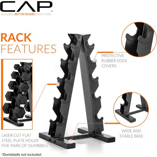 Cap Barbell A-Frame Dumbbell Weight Rack | Color Series
