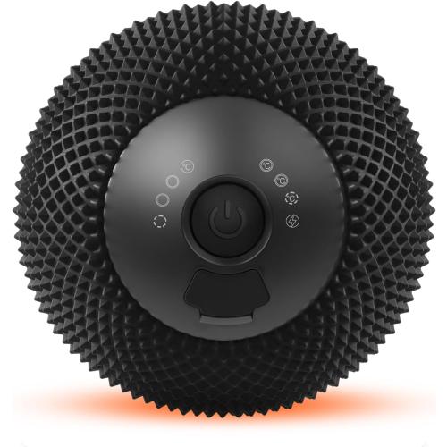 Vibrating Massage Ball with Heat, 7 Modes, Memory Function, Myofascial Release, Deep Tissue Muscle Recovery Ball for Trigger Point Massage - Mobility Ball Back & Hip Release Tool (Black)
