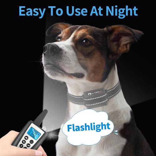 PaiPaitek 2 in 1 Dog Bark Collar and Training Collar - Smart Bark and Shock Collar Combo, Automatic Bark Collar for Large Dog with Remote 3300ft Range & Waterproof