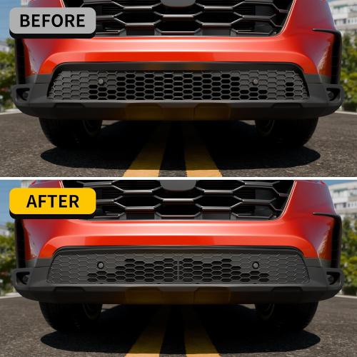 Front Bumper Mesh Cover Compatible with 2023-2025 Honda Pilot (Not for 2026) Front Grill Mesh Cover Lower Grille Guard Air Intake Grid Insert ABS Protection for 2024 Pilot Accessories
