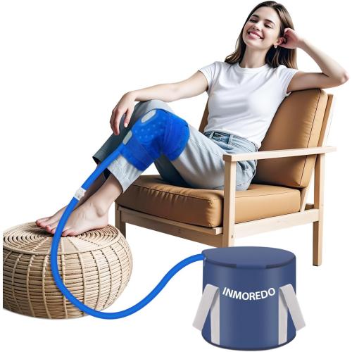 Cold Therapy System Ice Machine System for ACL Knee Surgery Recovery - Quiet Pump, Flexible Kit, Portable, Knee Ice Machine, Ideal for Sports Injuries, Pains, Strain & Stiffness, Sprain