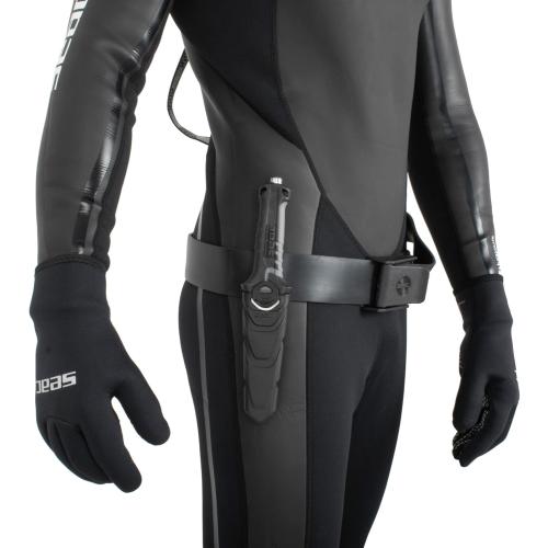 SEAC Unisex Rapid Daga Safety Knife for Diving and Underwater Fishing Stainless Steel 10 5 cm, Black, Standard UK