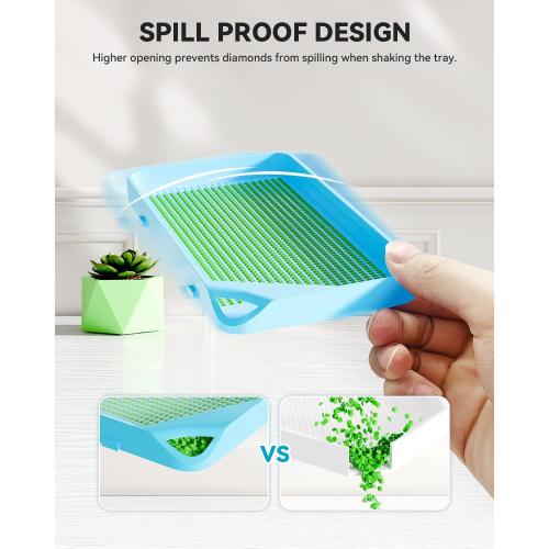 ARTDOT 10-Piece Interlocking Diamond Art Trays Kits for Adults, Stackable Diamond Painting Accessories and Tools