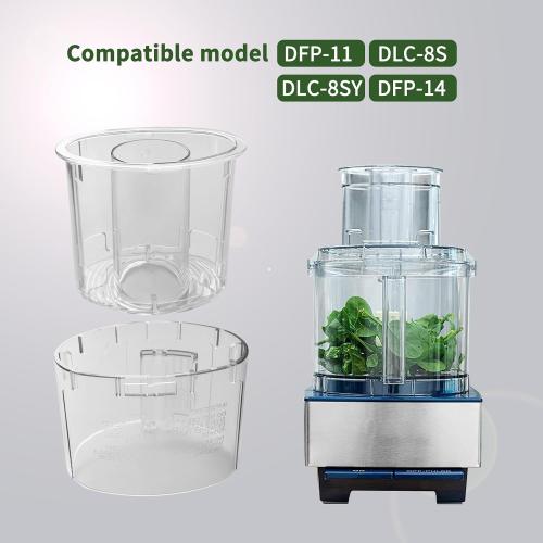 DLC-018BGTXT (DLC-018BGTXT-1) Large Pusher and Sleeve Assembly Fit for Food Processors, Compatible with Cuisinart Tritan Custom Food Processor DFP-11, DLC-8S, DLC-8SY, DFP-11 Deluxe 11,DLC -5,DLC-7FPC