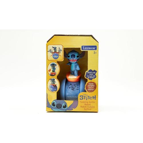 LEXiBOOK, Disney Stitch, The Interactive Surfer Stitch Robot – Self-Balancing, Light and Sound Effects, Portable Toy with Reactive Sensors, Blue, ROB01D