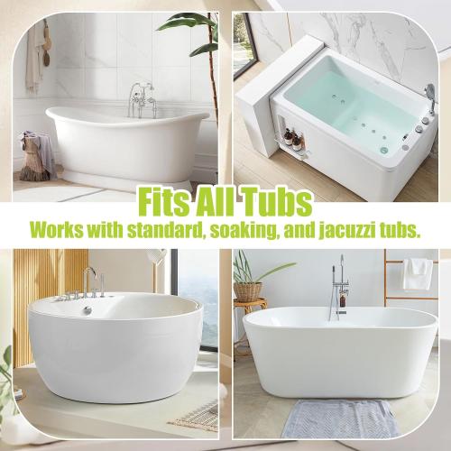 Full Body Bath Pillow for Tub - Extra Long & Thick Tub Pillow with Head, Back & Lumbar Support, 168 Non-Slip Suction Cups, Soft 5D Mesh Spa Cushion, Fits All Tubs-Gift for Soaking(Gray)