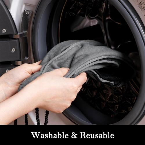 Sunolga Door Draft Stopper Blocks Hot and Cold Air with Removable Washable Cover for Bottom of Door and Window, All-Season Seal for Wind, Noise, Seal for Gaps Up to 3, Home Essentials, 24, Gray