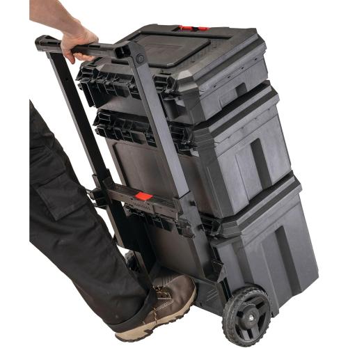 CRAFTSMAN TRADESTACK Tool Box with Wheels, Waterproof, Stackable System, Portable Rolling Storage for Indoor/Outdoor Use, 22.5 Inch (CMST21445)