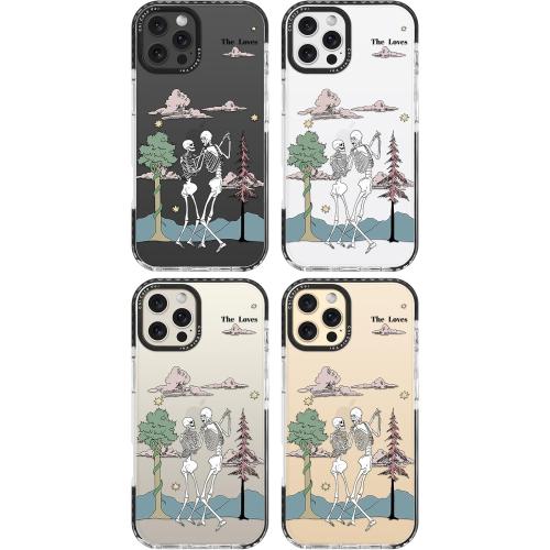 for iPhone 16 Pro Max Case, Tarot Skeleton Lovers & Nature Scene Design, Military-Grade Drop Protection, Soft Slim TPU Protective Cover with Camera Protection for Teens