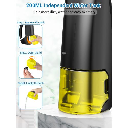 Rechargeable Window Vac, Power Window Vacuum Cleaner Set, Window Squeegee Electric Cleaning Tool for Windows, Tiles, Mirrors, 200ml Water Tank