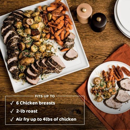 Ninja, Toaster Oven, Air Fryer, Thermometer, Toaster Oven Air Fryer Combo, Stainless Steel, Quick meals, Fries, Frozen Food, Air Fry, Dehydrate, Reheat, 13-in-1,Less Oil, Flip Away Oven, Foodi, SP351