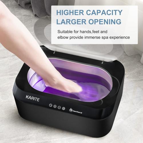 USED KARITE Paraffin Wax Machine for Hands and Feet with Auto Open Lid, Paraffin Bath,20Min Fast Wax Meltdown, Precision Temperature Control, 4500ml Paraffin Warmer with 8Pack Refills