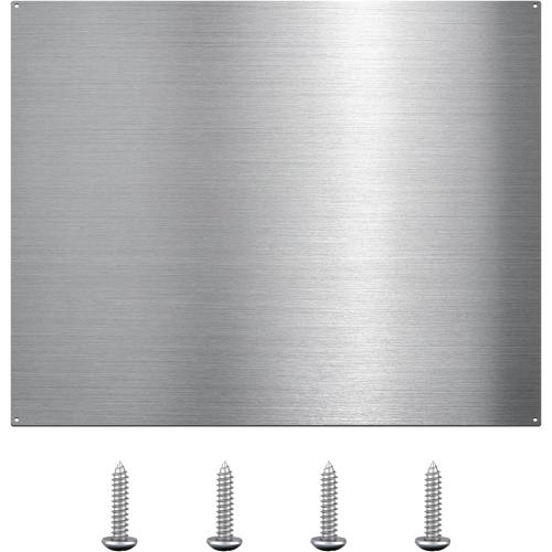 Size 24 x 30 Stainless Steel Backsplash for Stove - Ultra Flat and Flushed Metal Panel Splatter Guard for Stovetop & Kitchen, Stove Backsplash Protector for Wall with 6 Pre-Drilled Holes, Easy Install